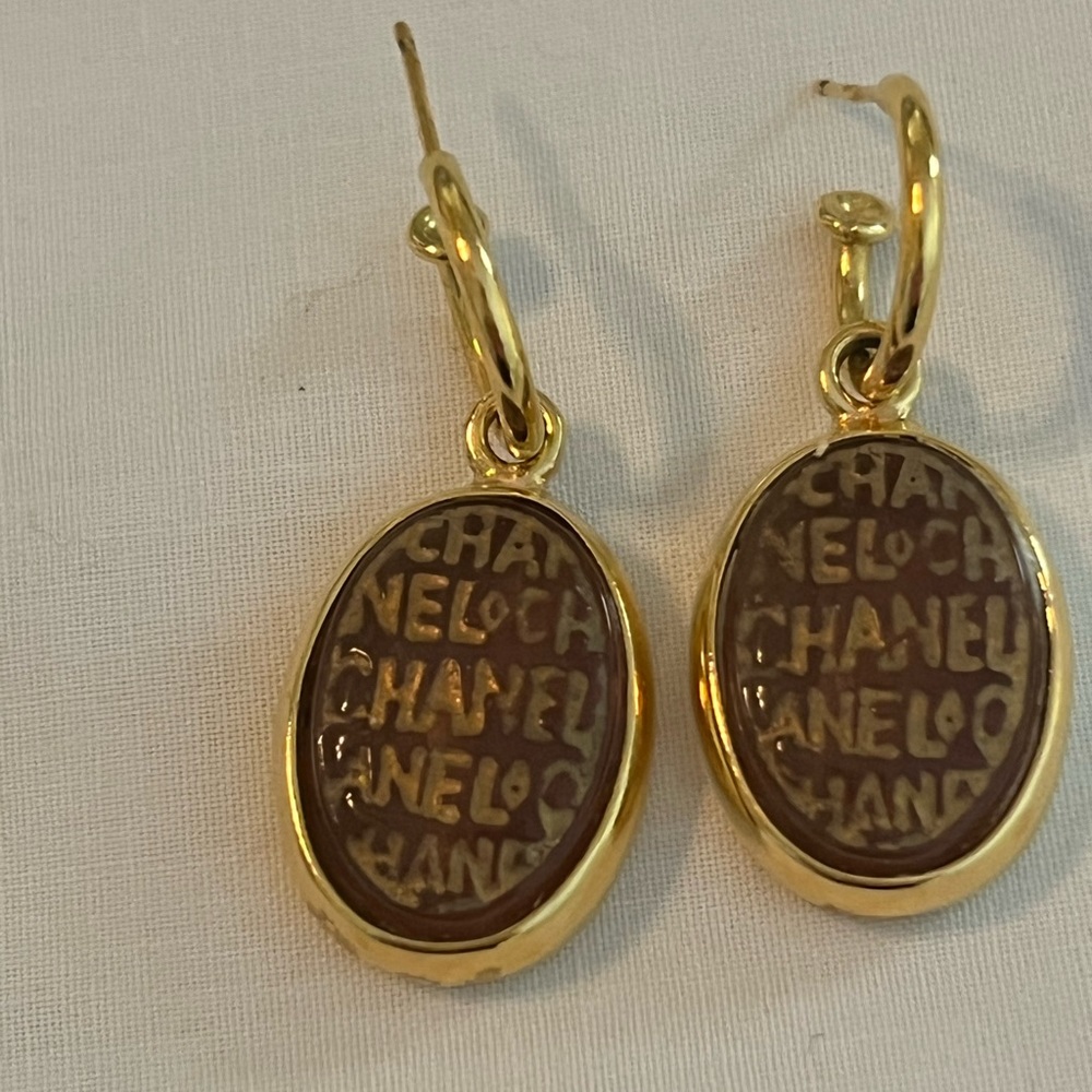Authentic Chanel classic earrings